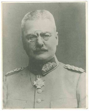 Otto von Moser, Generalleutnant, Kommandeur des XIV. Res.-Korps, in Uniform mit Orden, Brustbild