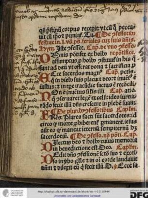 De confessoribus festive in primis vesperis, psalmi feriales cum suis antiphonis