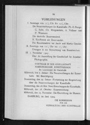 Vorlesungen