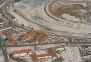 Hafen Norderney mit Tonnenhof im Eis