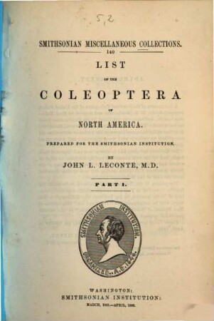 List of the Coleoptera of North America. 1