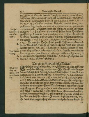 Der ein und zwantzigste Articul.