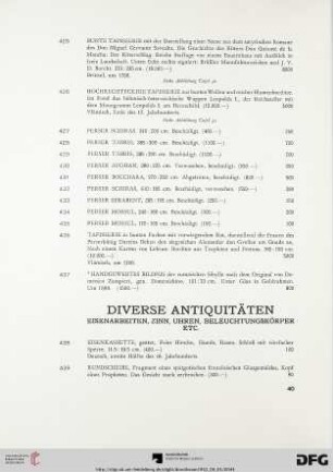 Diverse Antiquitäten (Nr. 438-469)