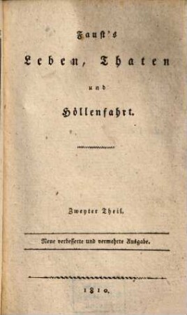 Faust's Leben, Thaten und Höllenfahrt. 2