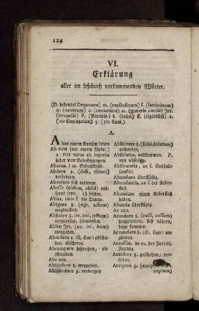 VI. Erklärung aller im Lesebuch vorkommenden Wörter