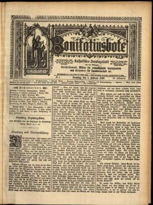 Erste Ausgabe vom Sonntag, den 07. Februar 1909.