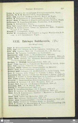 XXXI. Thüringer Bezirksverein.