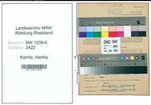 Entnazifizierung Hertha Kamitz , geb. 19.06.1902 ()