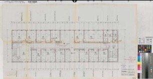 Burgsteinfurt (Steinfurt) Amtsgericht Hauptbau: Grundriß 1. Obergeschoß 1961 1 : 50 59 x 104 Pause Staatshochbauamt Münster Regierung Münster Nr. 34058