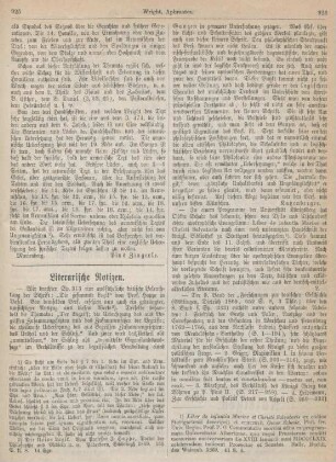 925-927 Literarische Notizen