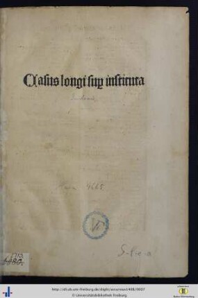 Casus longi super Institutis