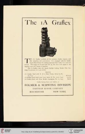 Folmer & Schwing Division, Eastman Kodak Company [1A Graflex Camera]