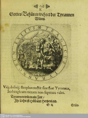 X. Gottes Behüten wehret der Tyrannen Wüten