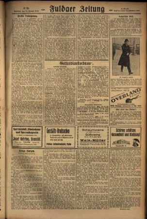 Dritte Ausgabe vom Samstag, den 12. Januar 1929.