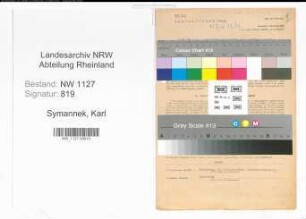 Entnazifizierung Karl Symannek , geb. 08.10.1910 (Verwaltungsangestellter)