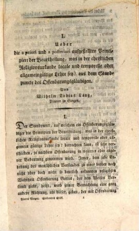 Magazin für christliche Dogmatik und Moral, deren Geschichte und Anwendung im Vortrag der Religion. 7, 7. 1801