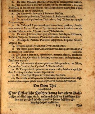 Syntagma Musicum : ex Veterum et Recentiorum, Ecclesiasticorum autorum lectione, Polyhistorum consignatione, Variarum linguarum notatione, Hodierni seculi usurpatione, ipsius denique Musicae artis observatione: In Cantorum, Organistarum, Organopoeorum, caeterorumque Musicam scientiam ... collectum ...