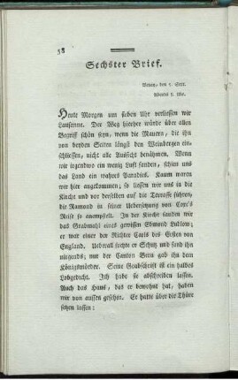 Sechster Brief. - Siebenter Brief.