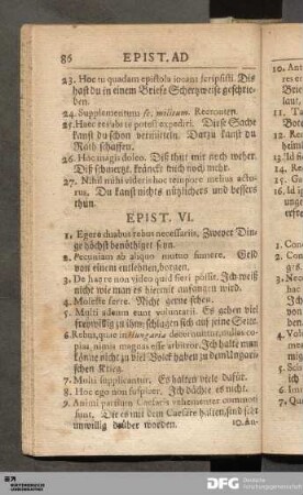 Epist. VI.