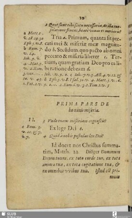 prima pars: de hominis miseria