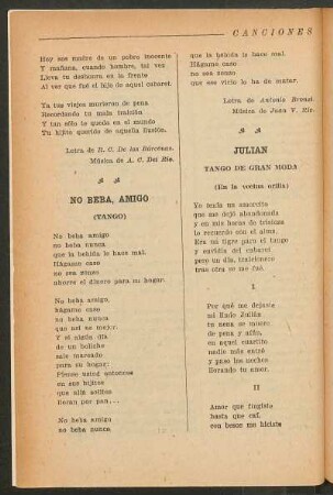 Julian : Tango de la gran moda. (En la vecina orilla)