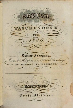 Orphea : Taschenbuch für ..., 3. 1826