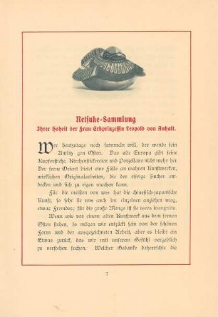Netsuke-Sammlung Ihrer Hoheit der Frau Erbprinzessin Leopold von Anhalt