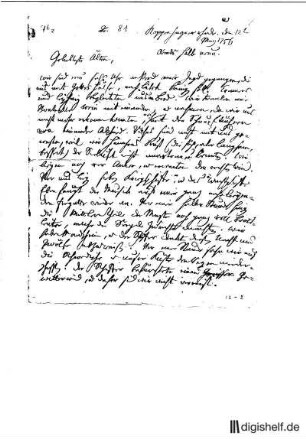 81: Brief von Friedrich Gottlieb Klopstock an Gottlieb Heinrich Klopstock und Anna Maria (die Eltern) Klopstock