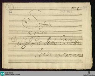 Symphonies - Mus. Hs. 811 : vl (2), vla, b; E|b; JenS 27