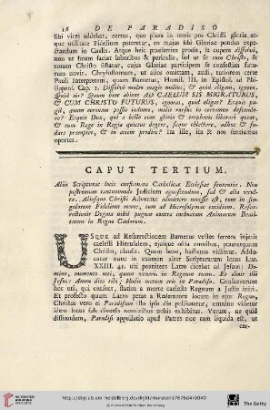 Caput tertium