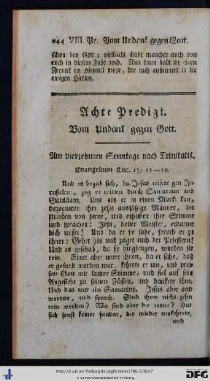 Achte Predigt.
