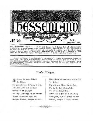 No. 20, 17. Oktober 1894