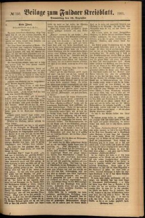 Zweite Ausgabe vom Donnerstag, den 19. Dezember 1901.