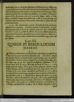 Cap. III. Quibus In Rebus Locum Habeat
