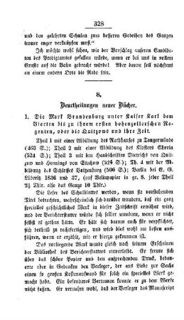 Beurtheilungen neuer Bücher