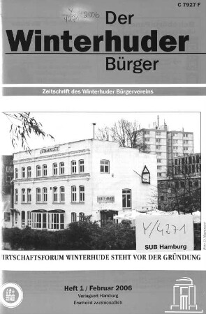 Heft 1 / Februar 2006 : Zeitschrift des Winterhuder Bürgervereins