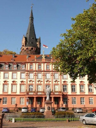 Detailansicht der Fassade des Schlosses Eberbach/Odenwald