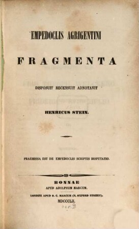 Fragmenta : Disposuit, recensuit, adnotavit