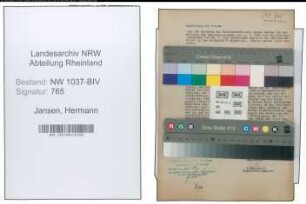 Entnazifizierung Hermann Jansen , geb. 15.07.1903 ()