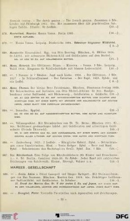 Marees-Gesellschaft (Nr. 888-1064)