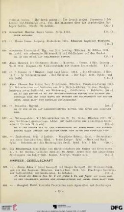 Marees-Gesellschaft (Nr. 888-1064)