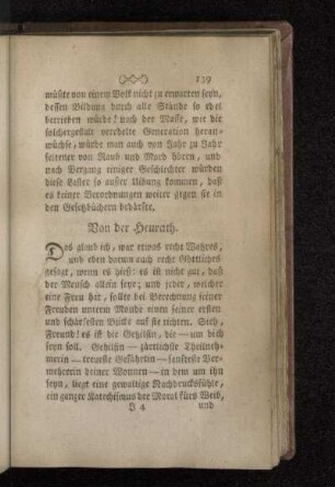 Von der Heurath.