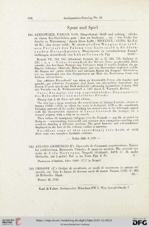 Sport und Spiel (Nr. 344 - 350)