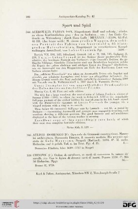 Sport und Spiel (Nr. 344 - 350)