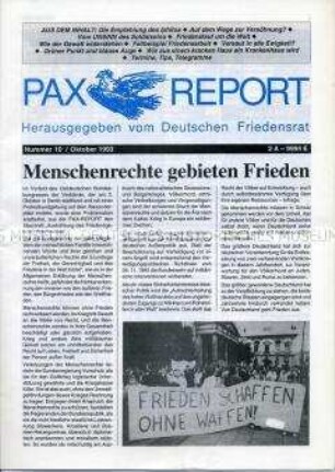Mitteilungsblatt (Rundbrief) des Deutschen Friedensrates u.a. Mitteilungsblatt (Rundbrief) des Deutschen Friedensrats u.a. über den Nahostkonflikt, zur Gewaltlosigkeit und über die Ostseefriedenskonferenz – Sachkonvolut