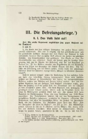 III. Die Befreiungskriege