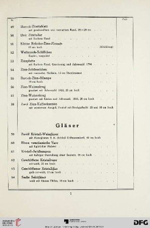 Gläser (Nr. 59-93)