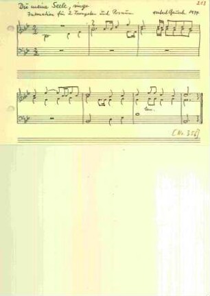 Du meine Seele, singe, wohlauf und singe schön!