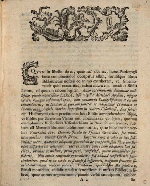Praefatio de fragmento libri 2. 3. et 4. Fastorum Ovidii, nuper in bibliotheca Ilfeldensi reperto