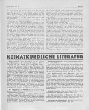 Heimatkundliche Literatur.